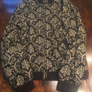 Black and Gold Bomber Jacket